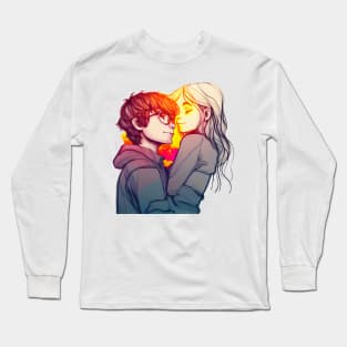 Lovley Couple Colorful three Long Sleeve T-Shirt